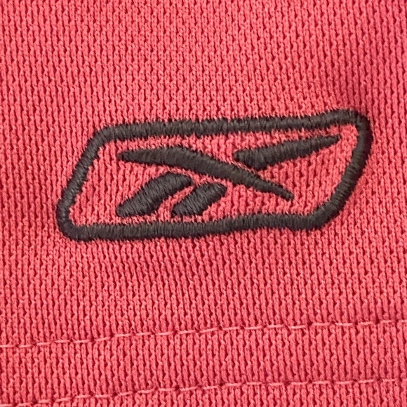 REEBOOK Shorts, Size-M, Salmon Pink w/Dark Accents & Ties at Waist, Lightly Used - Picture 3 of 12